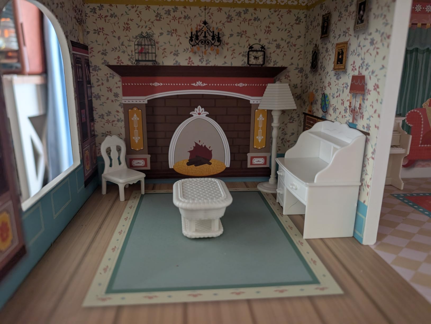 ROBUD Wooden Dollhouse with Furniture Blue for Girls 3-6 customer photo 1