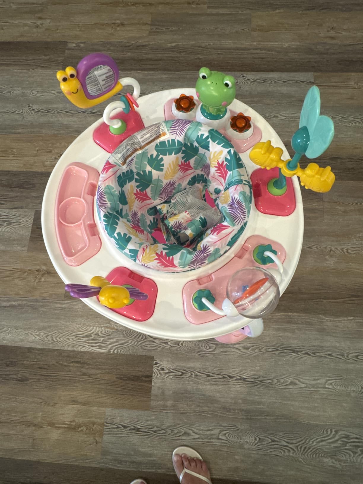 Bright Starts Bounce Bounce Baby 2-in-1 Activity Center Jumper & Table - Playful Pond (Green), 6 Months+ customer photo 1