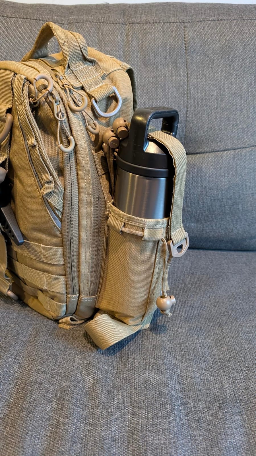 Piscifun Fishing Backpack, Rod Holders, Lightweight Sling Bag, Black customer photo 2