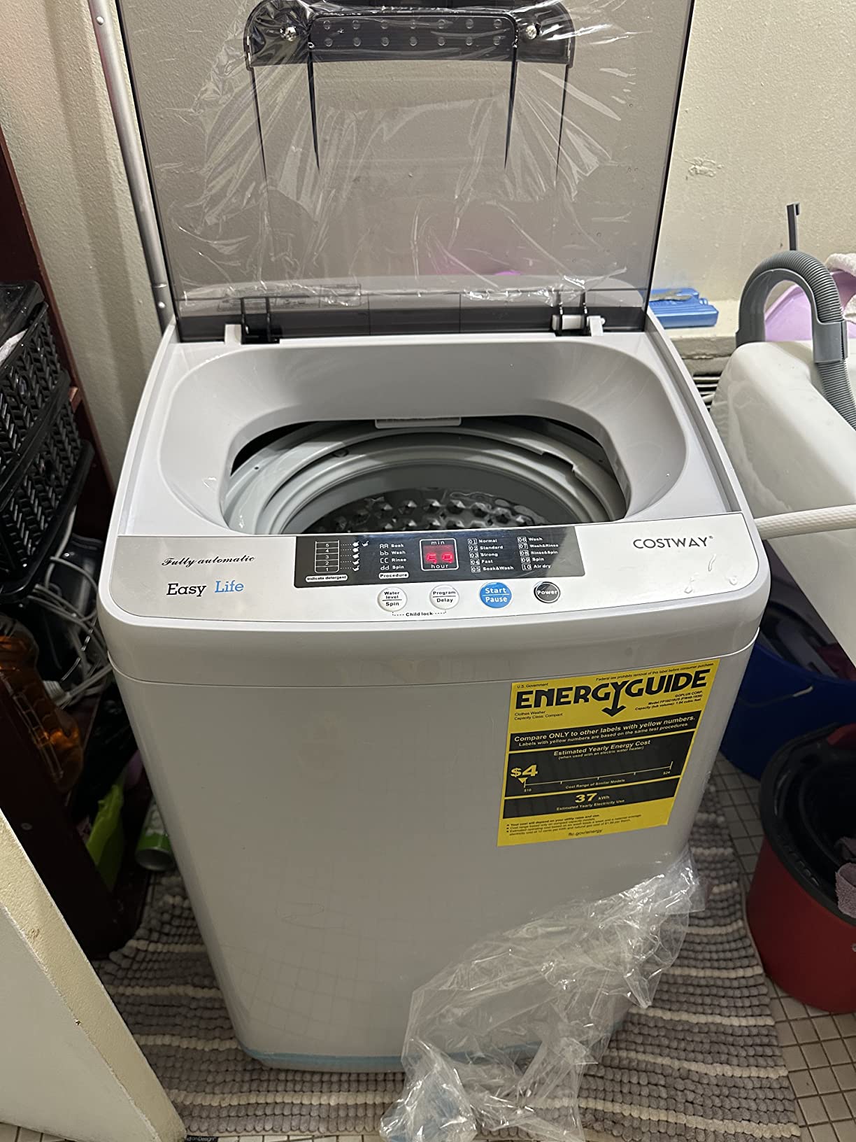 Giantex Full Automatic Washing Machine, 2 in 1 Portable Laundry Washer, 8.8lbs Washer and Spinner Combo, 1.04 cu.ft 10 Programs Built-in Drain Pump, Energy Saving Top Load for Apartment Dorm customer photo 1