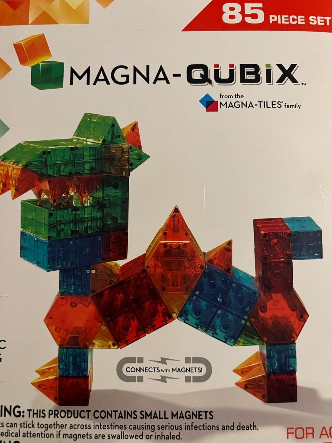 Bmag Magnetic Tiles Building Blocks Set with 2 Cars 100Pcs, Designed for Open-Ended Building and Versatile Play, Gifts for STEM Support and Parent-Child Interaction for Kids Aged 3+ customer photo 2
