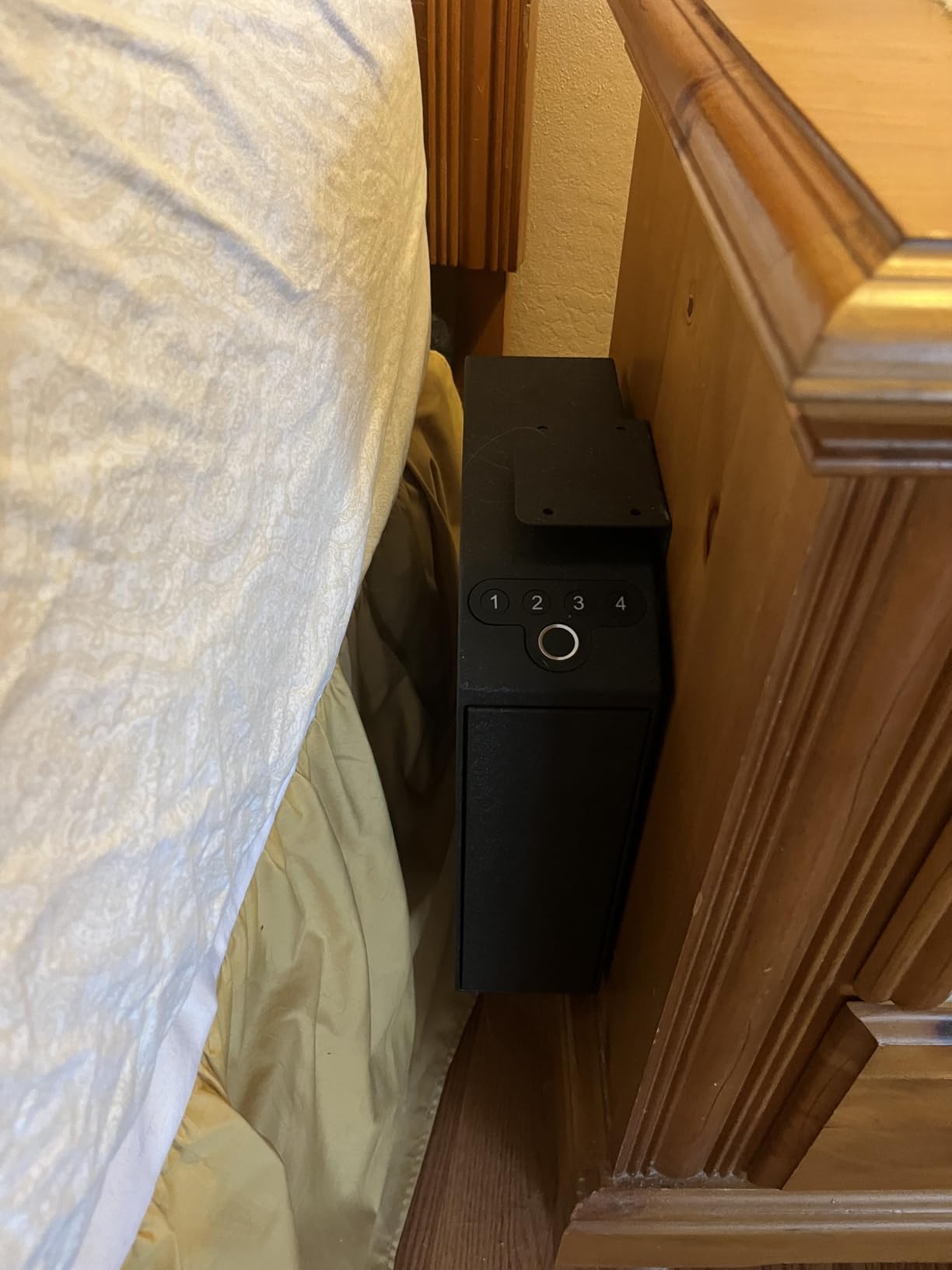 Biometric Slider Handgun Gun Safe for Nightstand, Desk, Bed Side, Truck customer photo 2