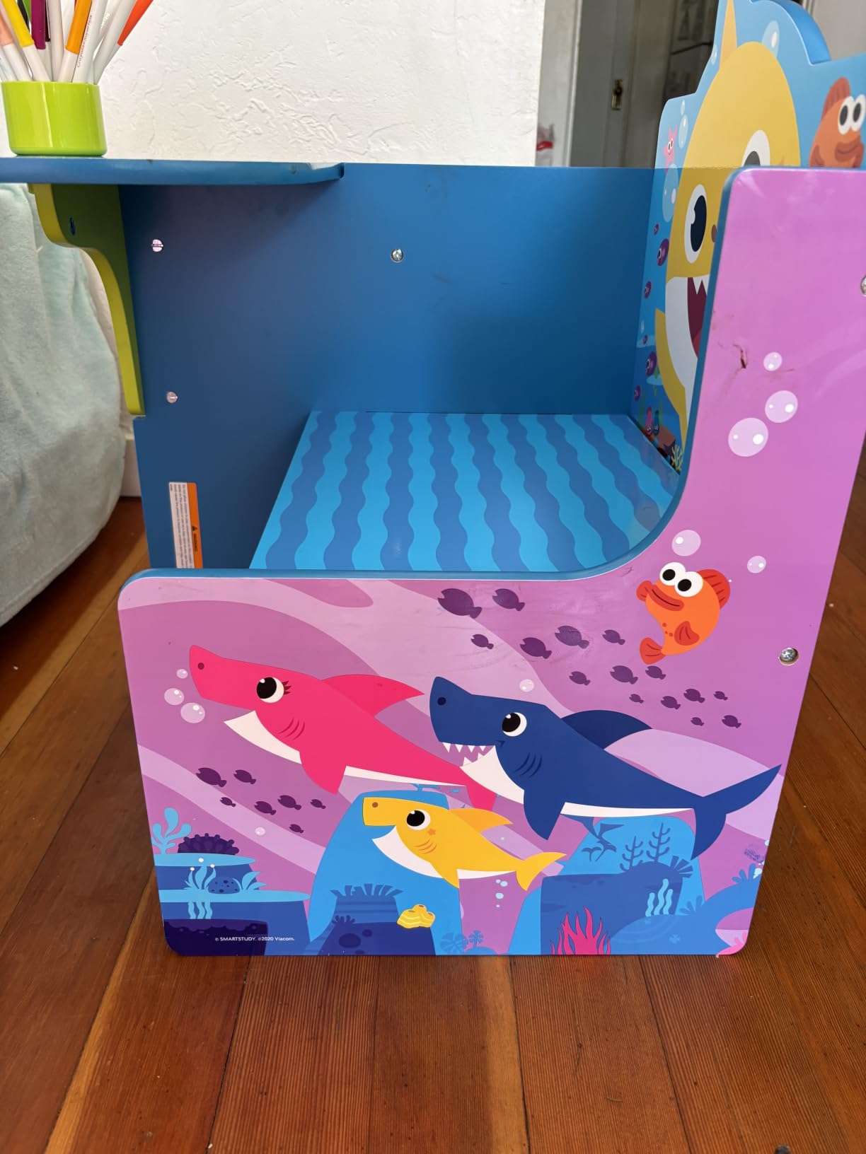 Delta Children Space Adventures Chair Desk with Storage Bin - Ideal for Arts & Crafts, Snack Time, Homeschooling, Homework & More - Greenguard Gold Certified, Blue customer photo 1
