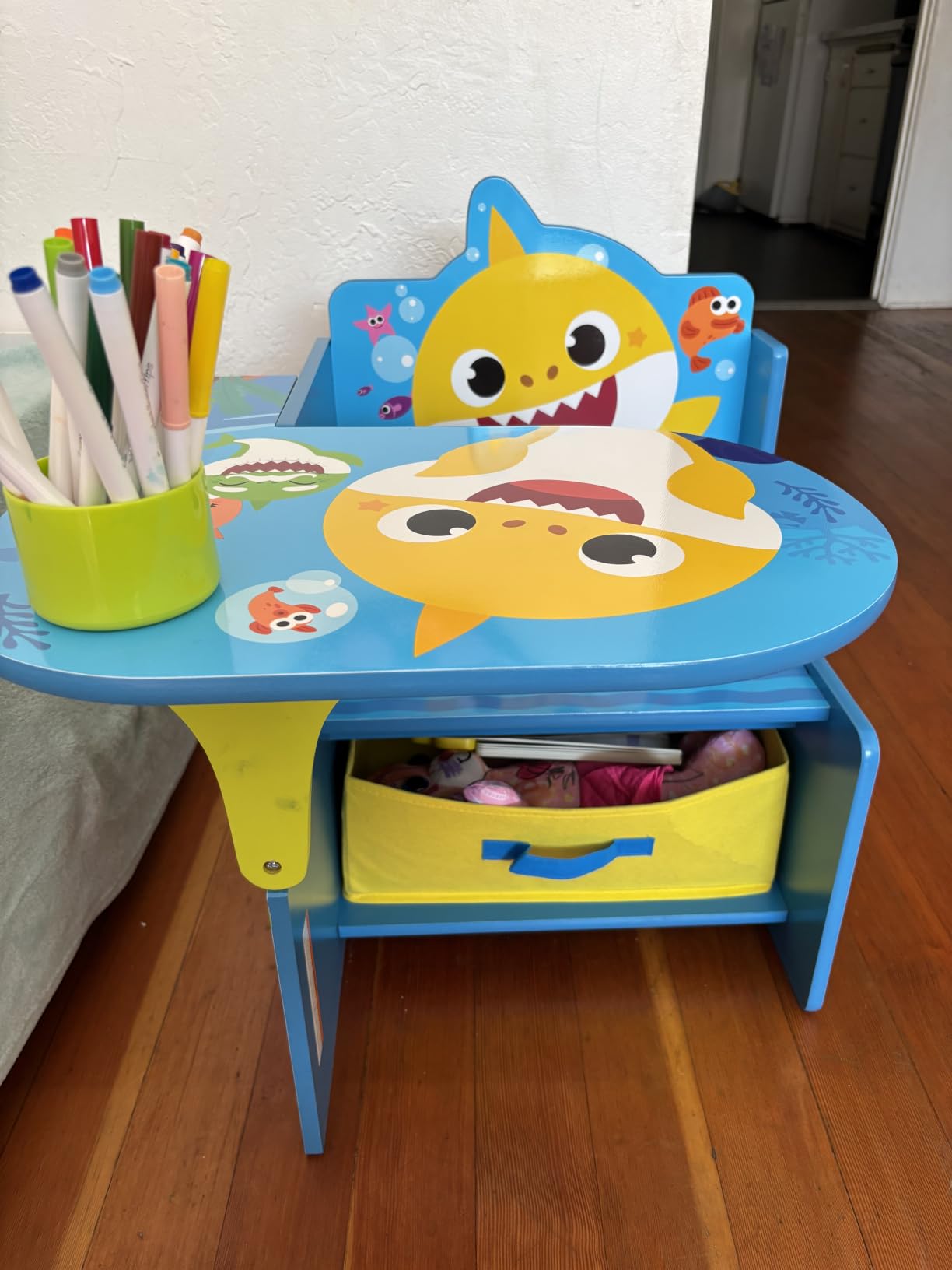 Delta Children Space Adventures Chair Desk with Storage Bin - Ideal for Arts & Crafts, Snack Time, Homeschooling, Homework & More - Greenguard Gold Certified, Blue customer photo 2