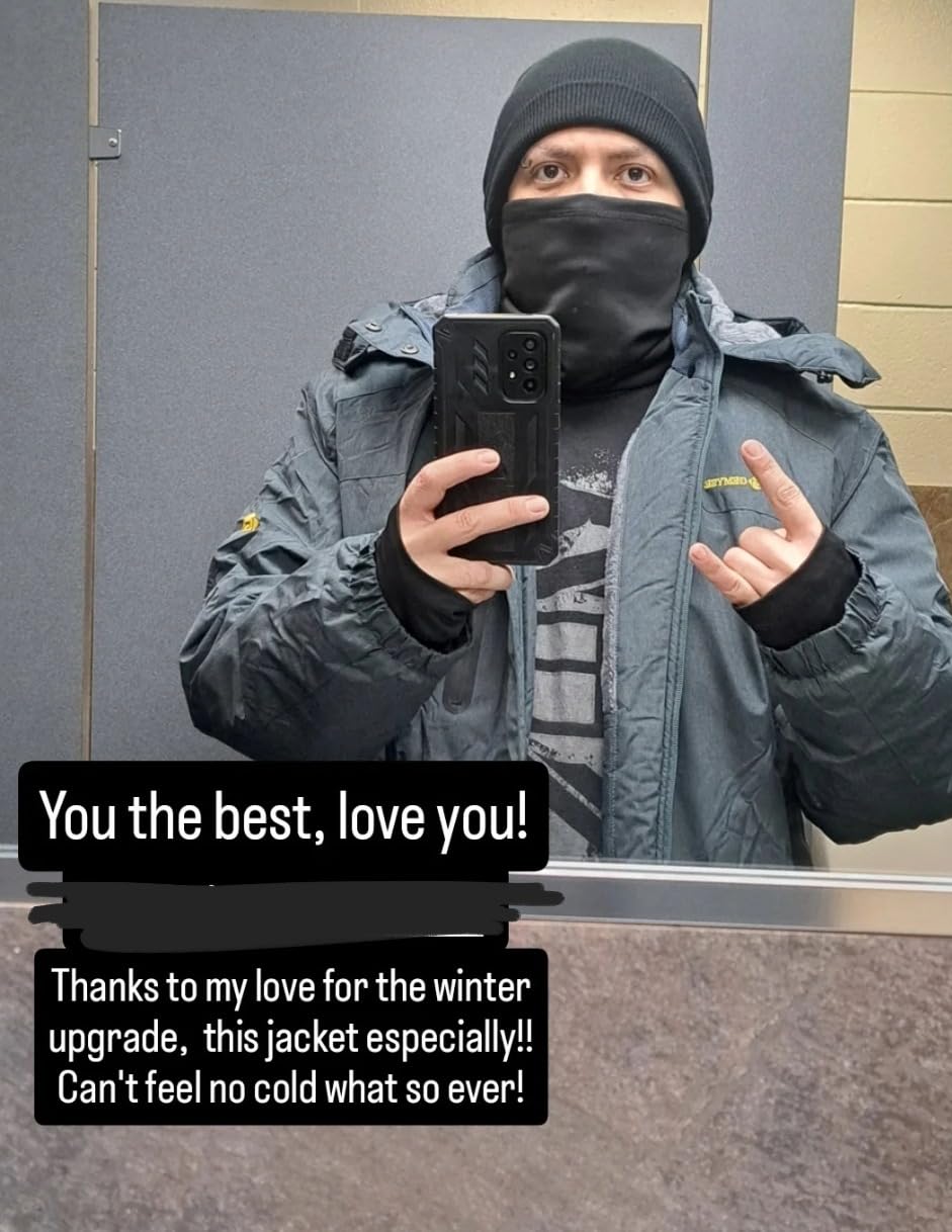 GEMYSE Men's Winter Ski Jacket Waterproof Snow Coat with Detachable Hood | Windproof, Fleece-Lined, Insulated, Multiple Pockets, for Snowboarding and Cold, Rainy Weather customer photo 2