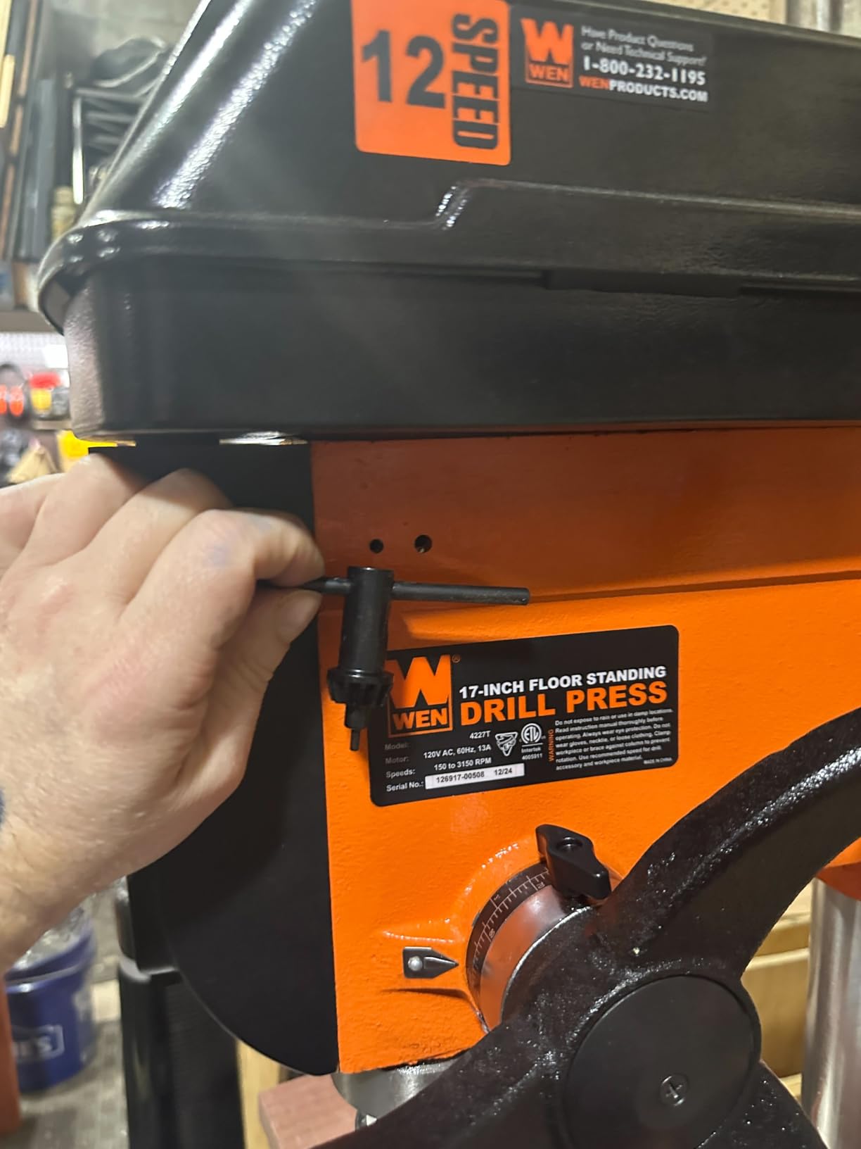 WEN 4227T 13-Amp 12-Speed Floor Standing Drill Press customer photo 2