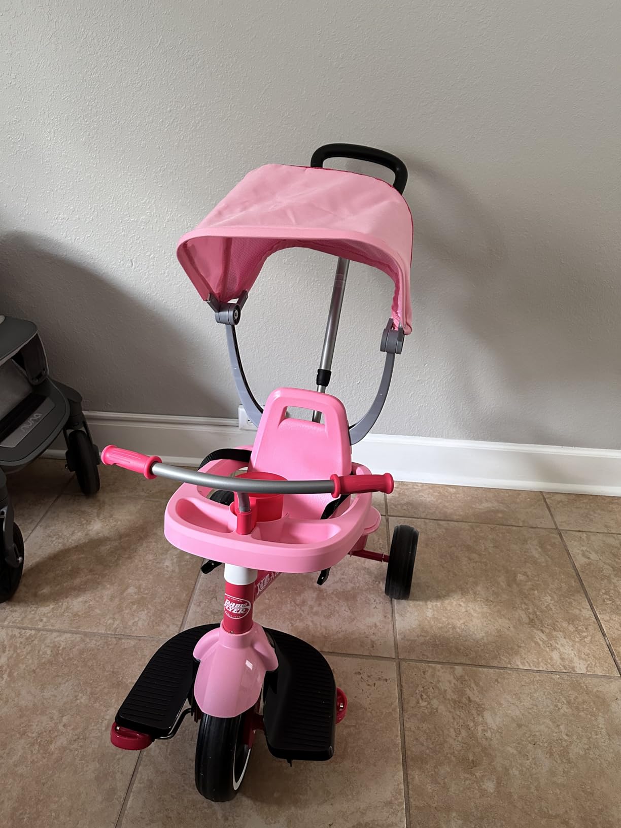Radio Flyer 4-in-1 Pedal & Push Stroll ’N Trike, Ages 1-5, UV Canopy, Pink customer photo 1