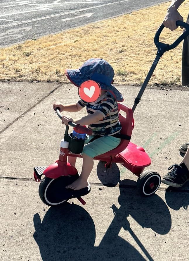 Radio Flyer 4-in-1 Pedal & Push Stroll ’N Trike, Ages 1-5, UV Canopy, Pink customer photo 2
