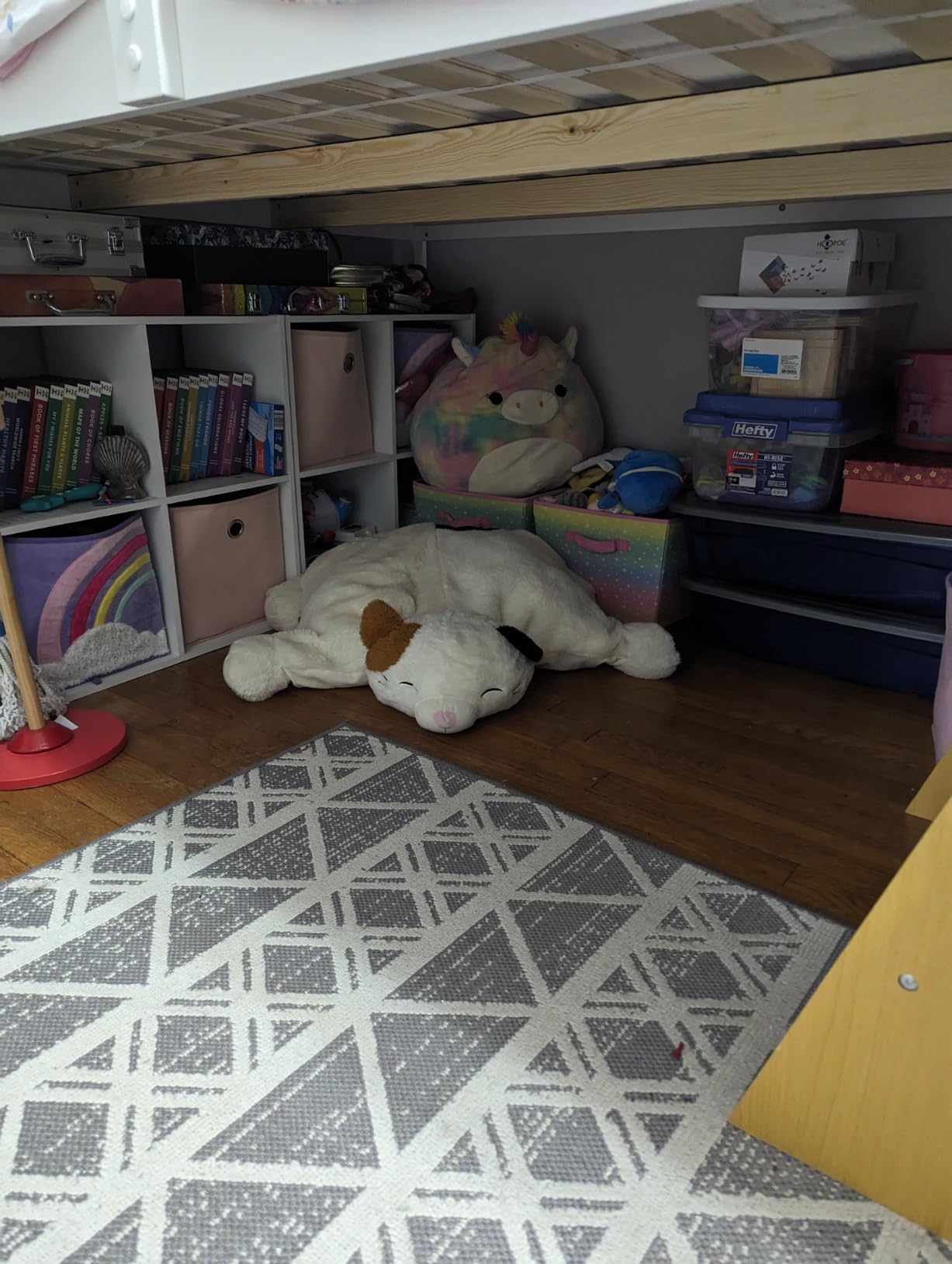 VINGLI Junior Low Loft Bed with Stairs, White Wood Loft Bed Full Size for Adults, Kids and Young Teens, No Box Spring Required,Wood Slat Support customer photo 2