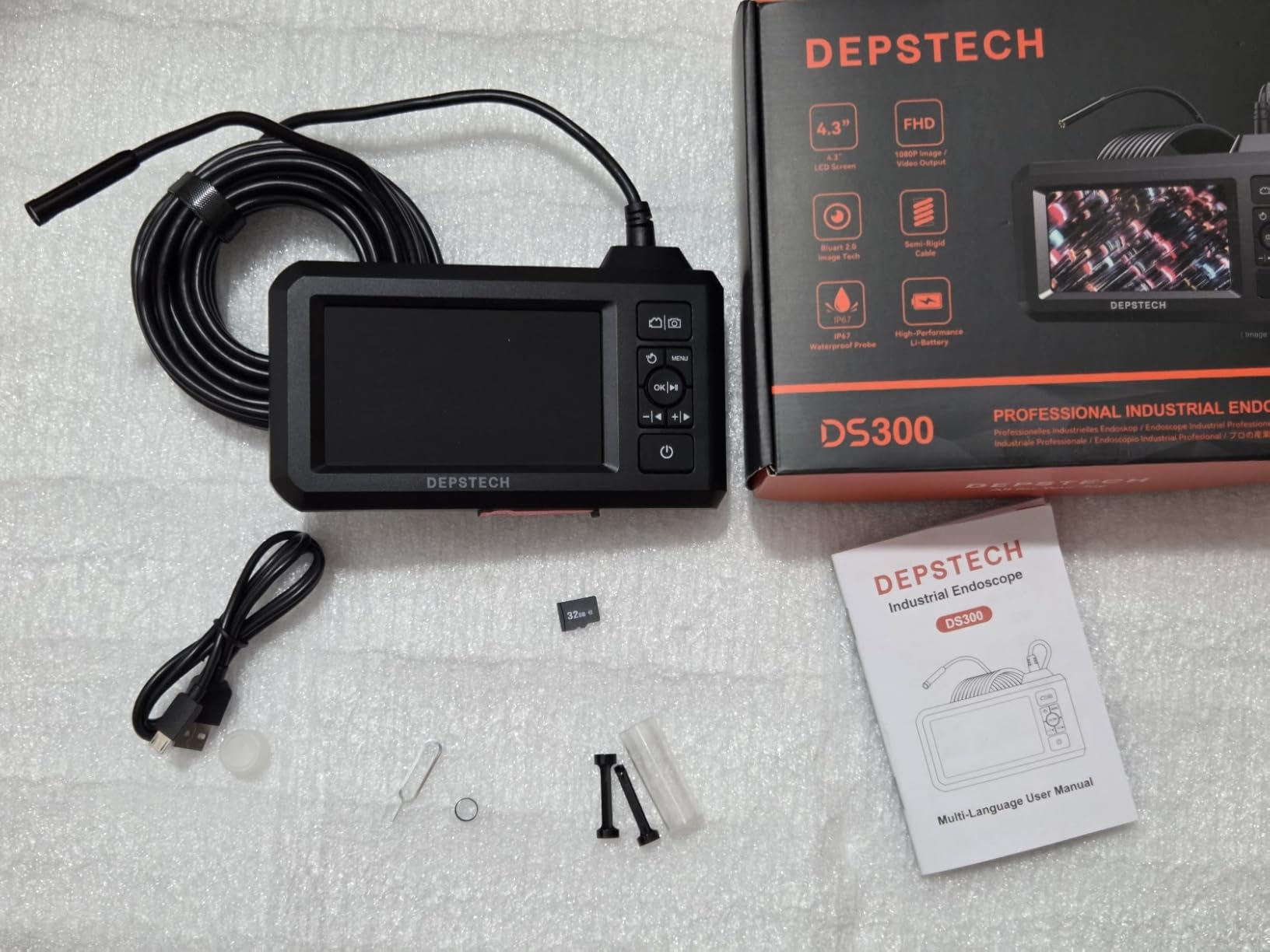 DEPSTECH Endoscope Camera with Light, Dual Lens Inspection Borescope 16.5FT customer photo 1
