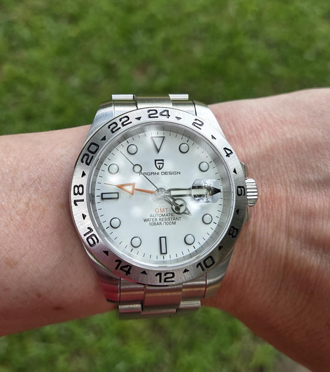 Pagani Design GMT Watches for Men, Automatic Watch, 3 Link Bracelet, 42mm customer photo 1