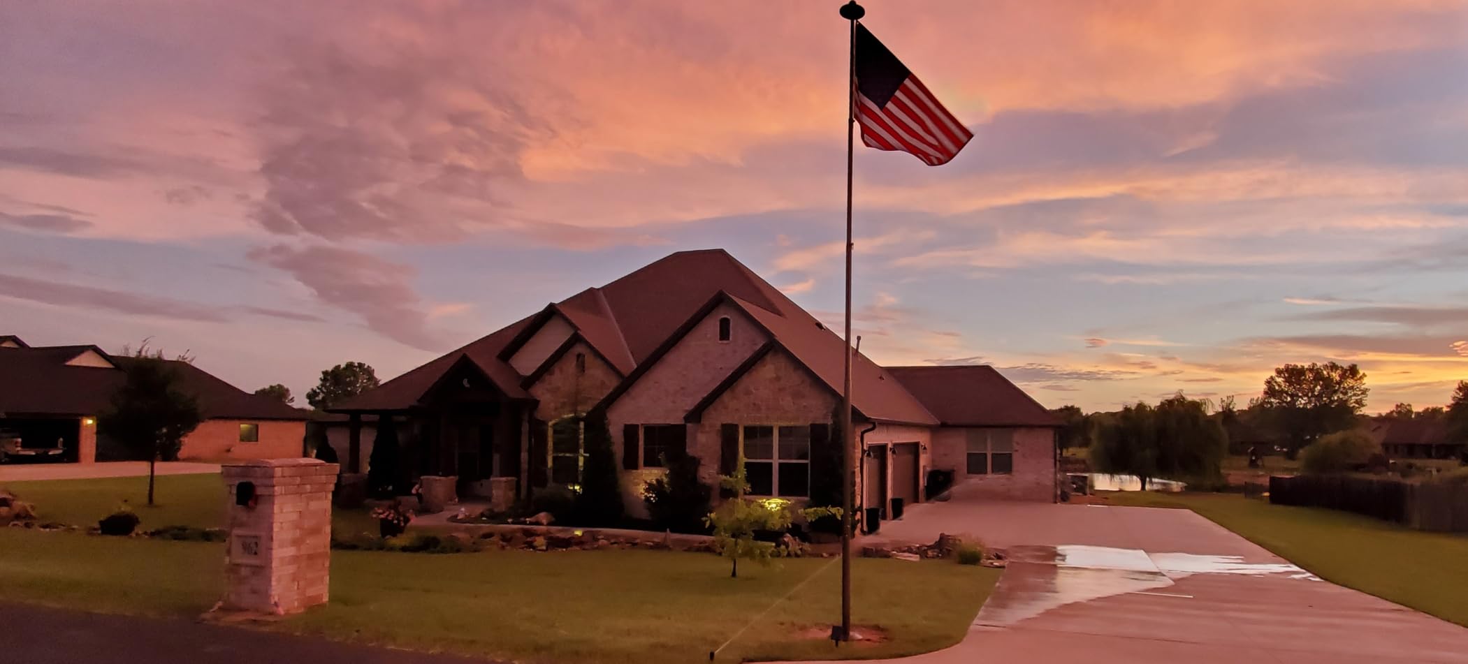 Service First 25FT Flagpole Kit Freedom Edition Black Telescoping for Outside House In Ground - Anti Tangle Swivel Ring Design - 100MPH Wind Tested with Single Flag customer photo 1