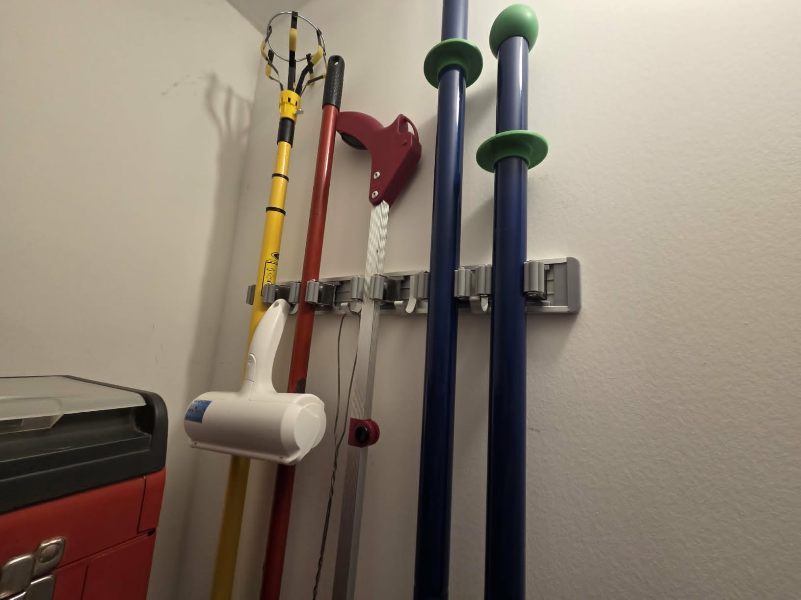 reliahom Broom Holder Wall Mount Mop Hanger Tools organizer 4Racks 5Hooks customer photo 1