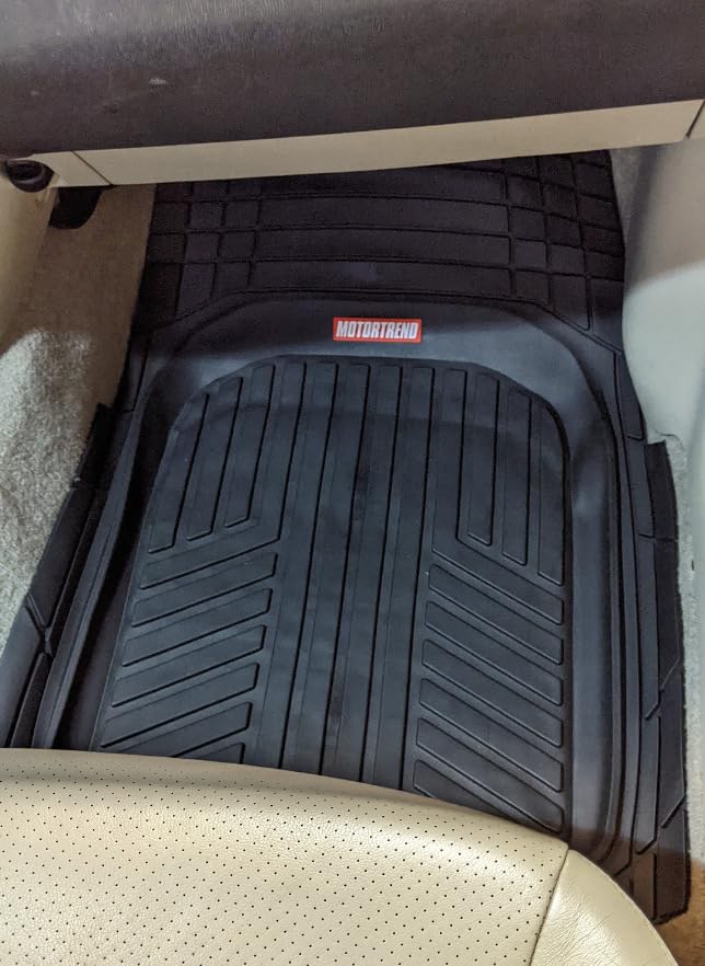 Motor Trend FlexTough Plus-2 Piece Front Car Floor Mats- Black Contour Liners-Deep Dish Heavy Duty Rubber Floor Mats for Car SUV Truck & Van-All Weather Protection, Universal Trim to Fit customer photo 1