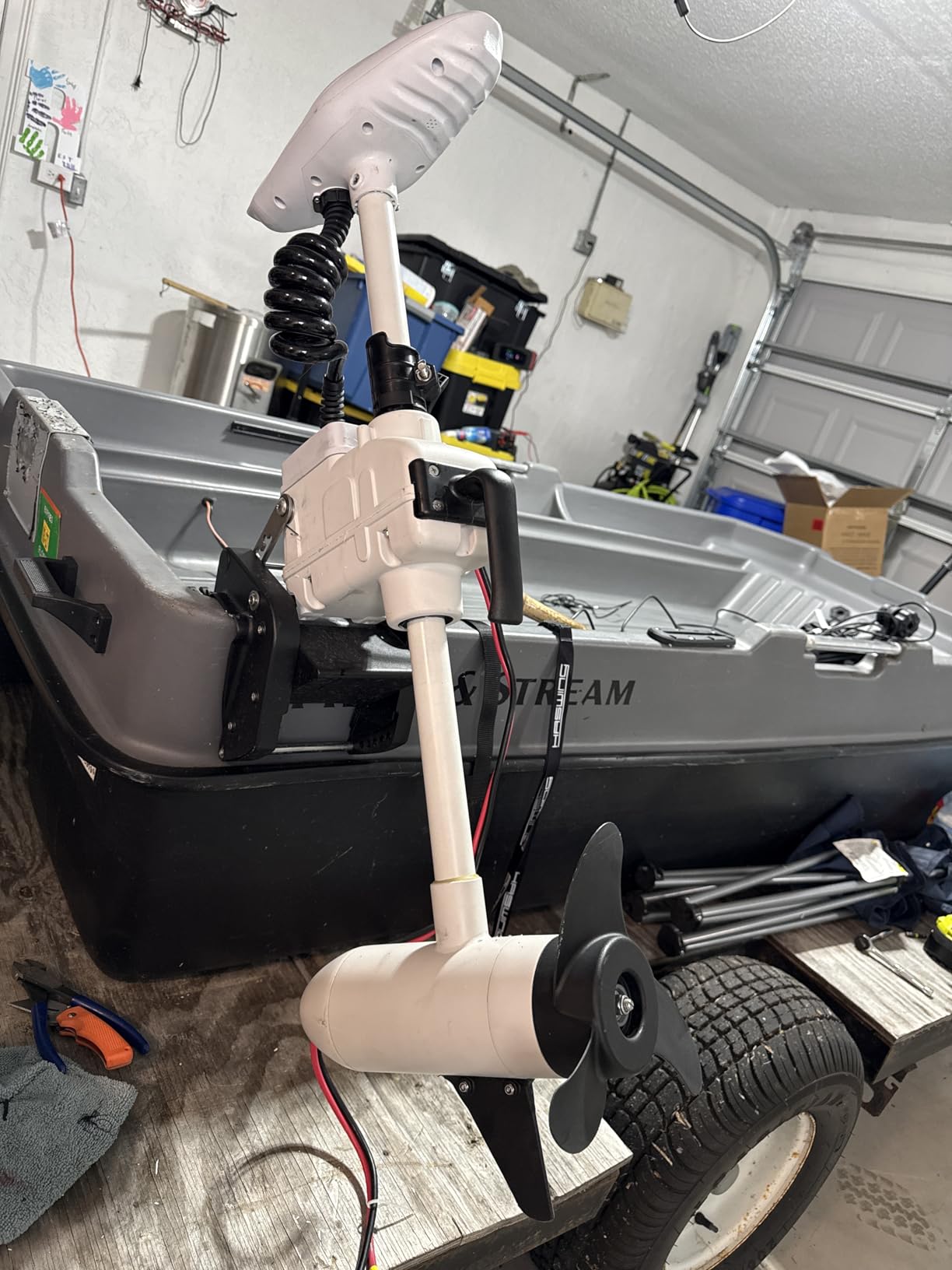 AQUOS Haswing Transom Trolling Motor 12V 55lbs 26in with Wireless Remote customer photo 2