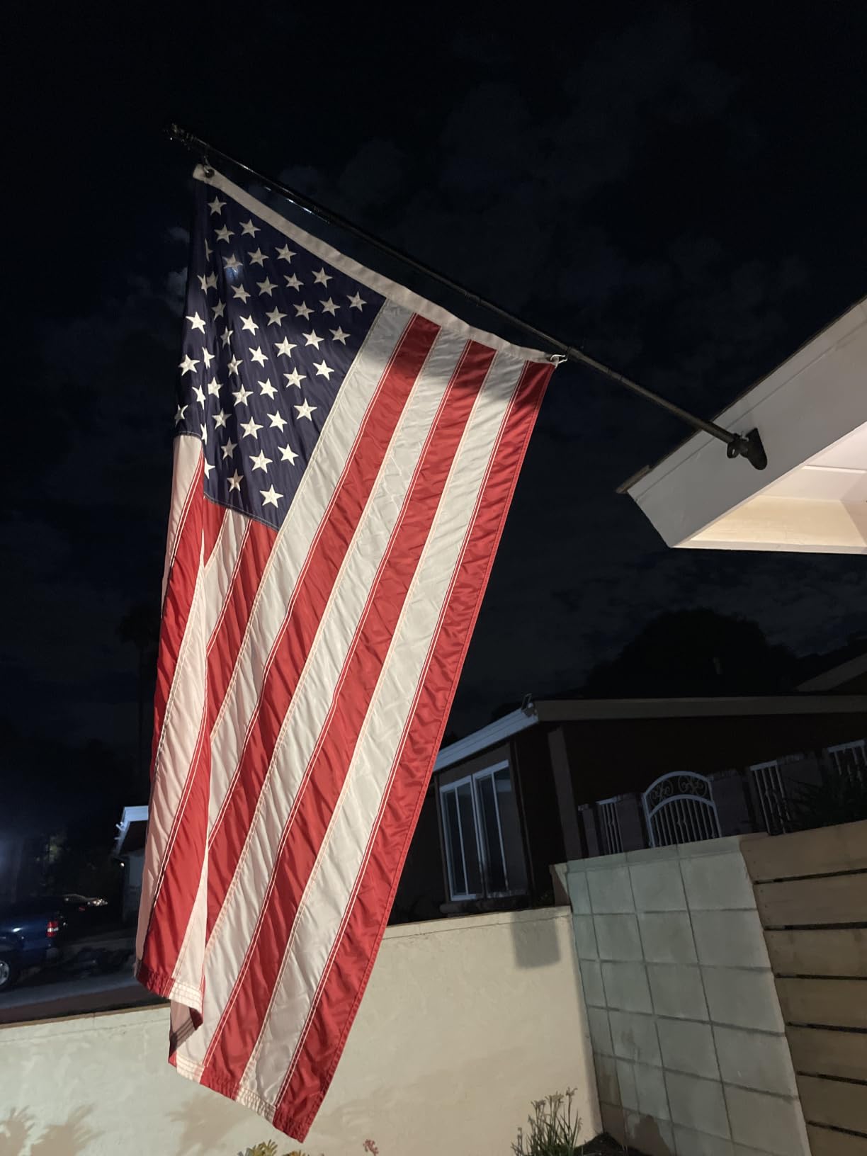 Black Flag Poles for Outside House - 5ft Tangle Free Flag Pole for House,Heavy Duty Metal Flagpole,Outdoor Flagpoles Residential for Porch,Fence (Without Bracket) customer photo 2