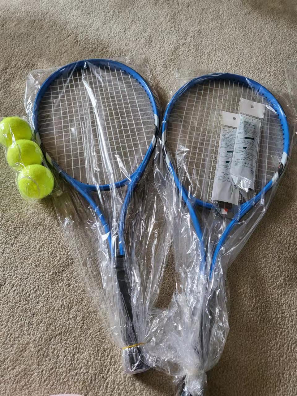 Tennis Rackets 2 Players Recreational for Beginners,Pre-Strung 27 Inch Light Adult Racquet Set for Women Men with Tennis Balls,Overgrips and Carry Bag customer photo 2