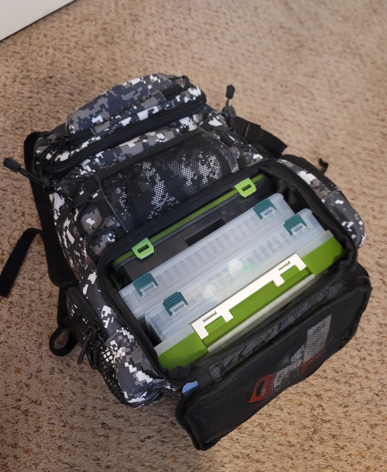 Piscifun Fishing Tackle Backpack, 42L Rod & Box Carrier, Waterproof customer photo 2
