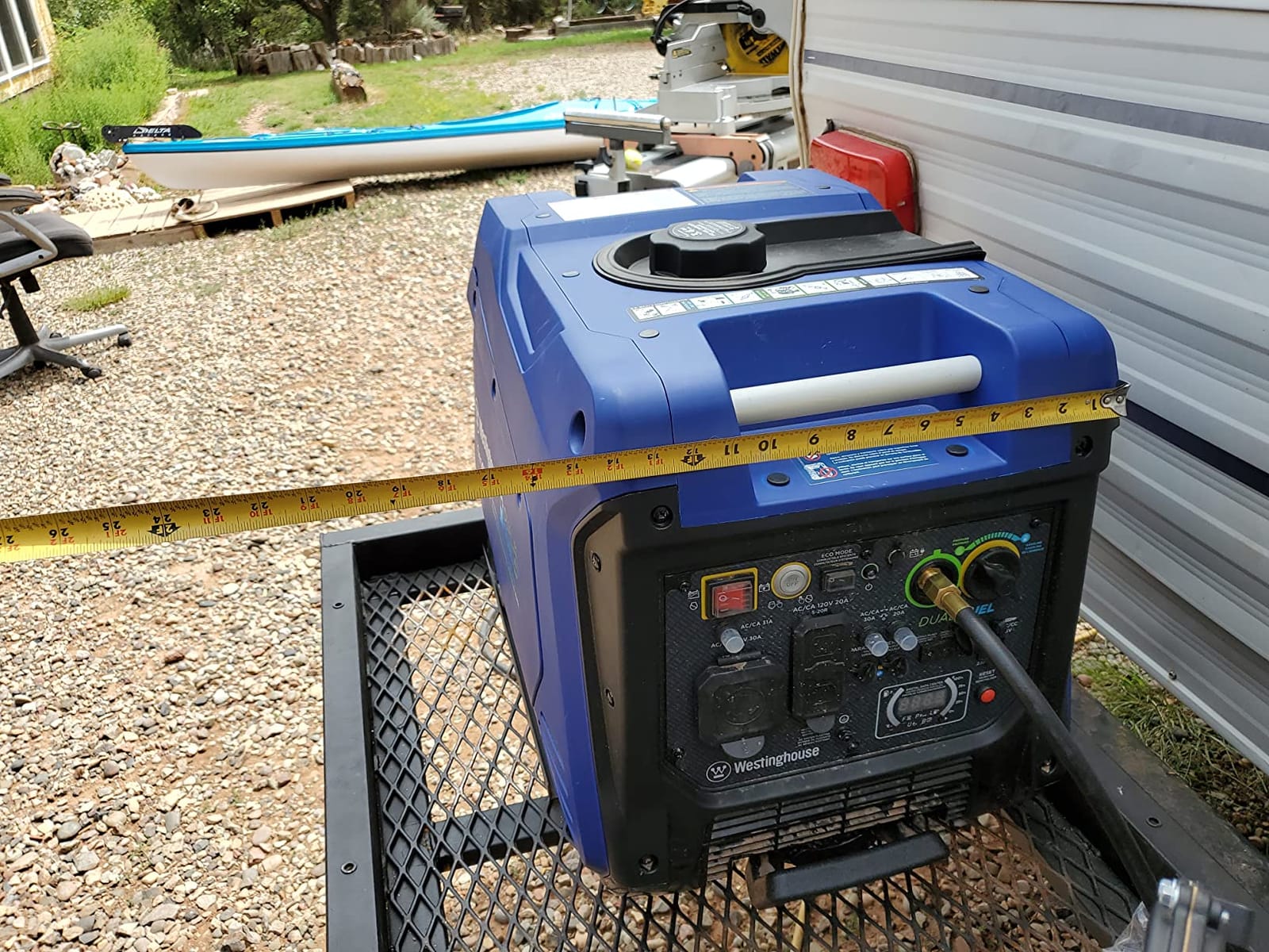 Westinghouse 5000 Peak Watt Super Quiet Dual Fuel Portable Inverter Generator, Remote Electric Start, Gas & Propane Powered, RV Ready 30A Outlet, Parallel Capable, Blue/Black customer photo 1