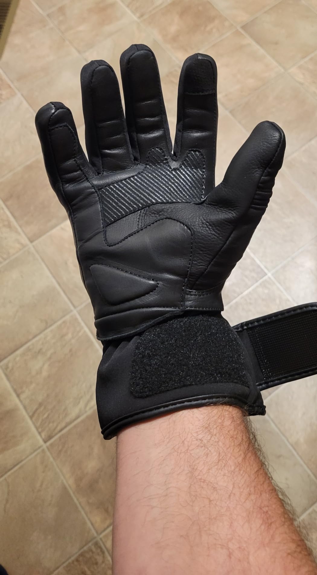 JAUNTY Winter Motorcycle Gloves for Men and Women Warm Thinsulate Waterproof Touchscreen Leather Riding Gloves with Carbon Fiber Knuckle ATV BMX Motocross Gloves for Riding customer photo 2