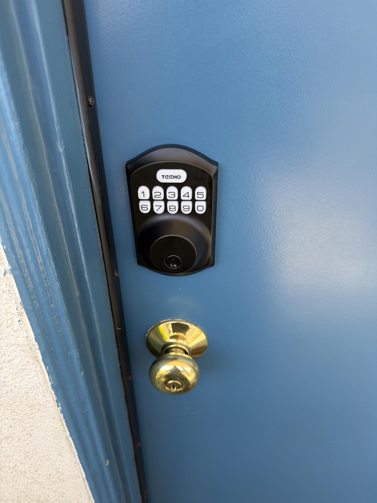 TEEHO TE001 Keyless Entry Deadbolt with Keypad for Front Door, Matte Black customer photo 2