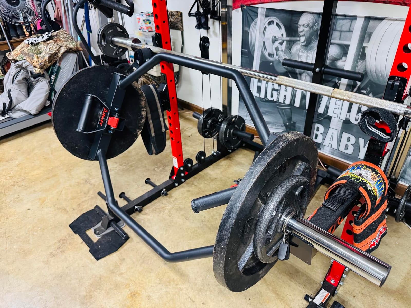 Sunny Health & Fitness Olympic Hex Trap Bar, Swivel Handles for Deadlifts customer photo 2
