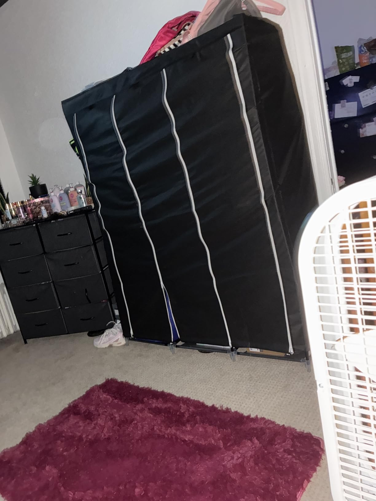 SONGMICS Portable Closet with Cover, 4 Hanging Rods and Shelves customer photo 1