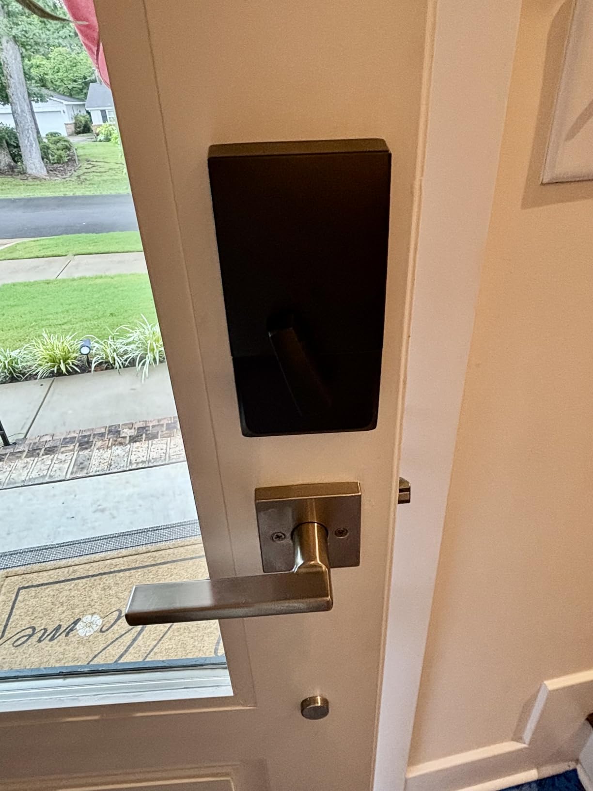 Schlage Encode Plus Smart WiFi Deadbolt Lock, Tap to Unlock, Satin Nickel customer photo 1