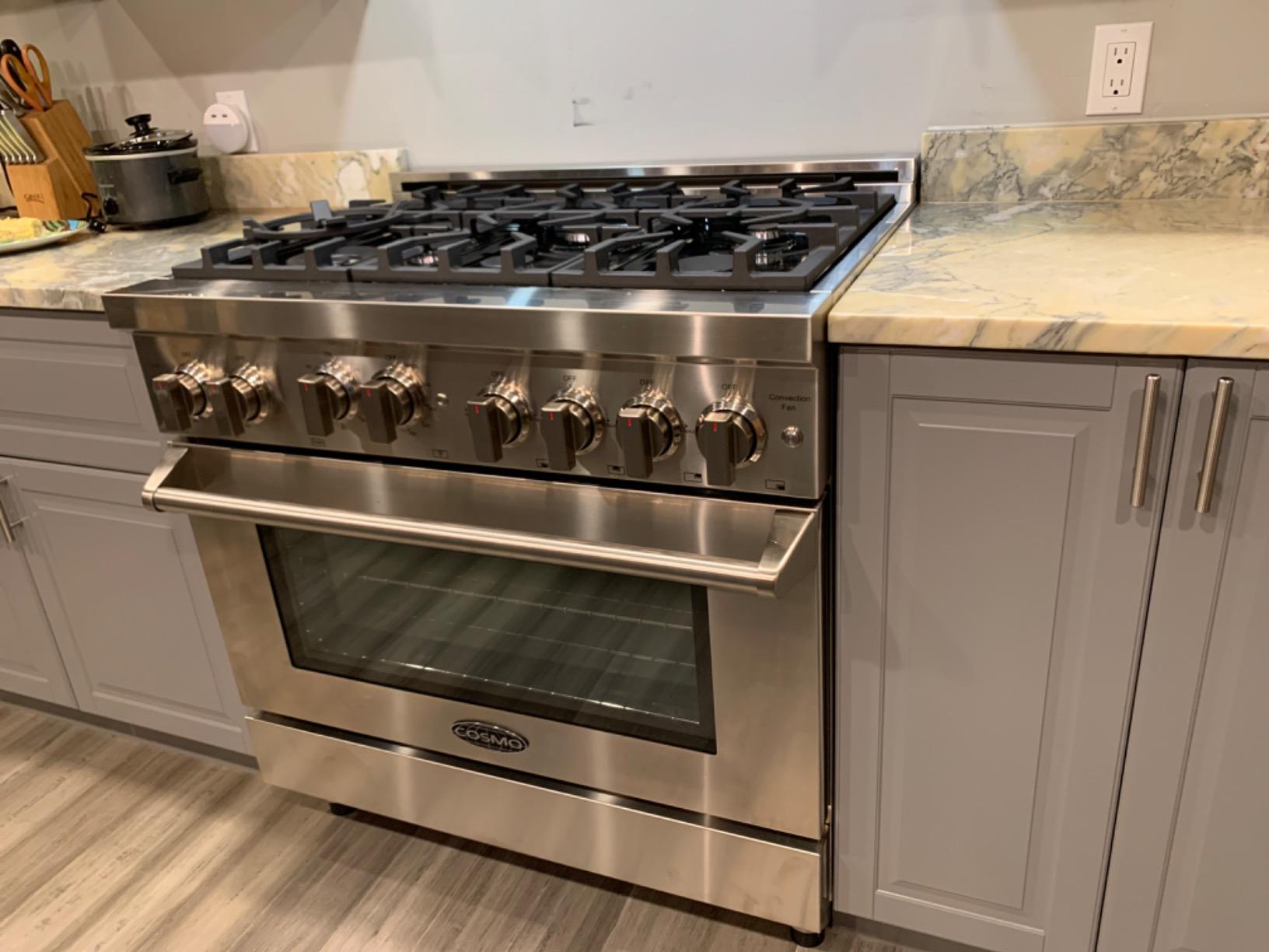 48 in. Vista Coll 6.6 cu ft 8 Burner Double Oven Gas Range, Stainless Steel customer photo 1