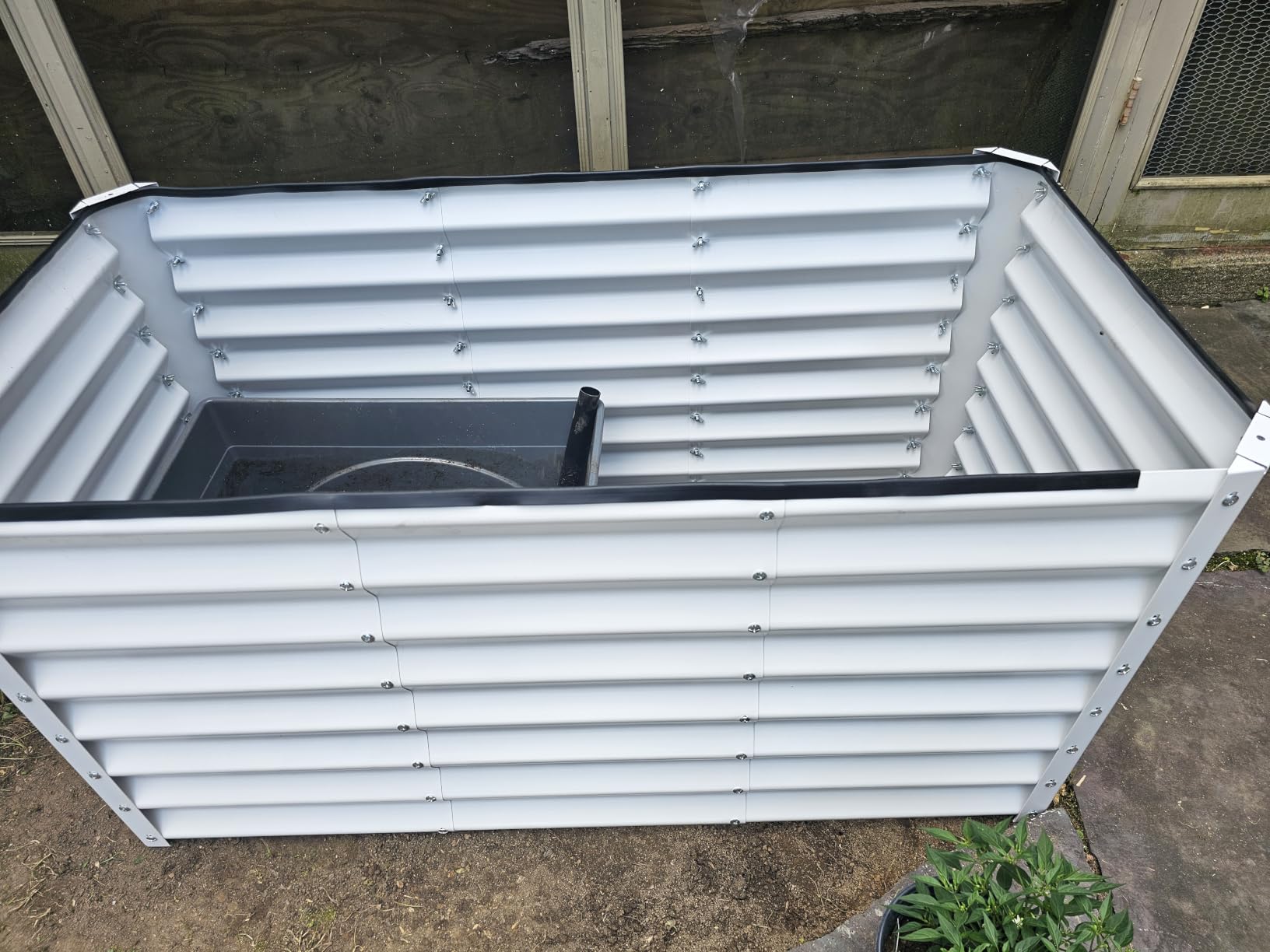 Best Choice Products 8x4x2ft Outdoor Metal Raised Garden Bed, Deep Root Planter Box for Vegetables, Herbs & Flowers, 478-Gallon Capacity, 100% Non Toxic Materials - Gray customer photo 1