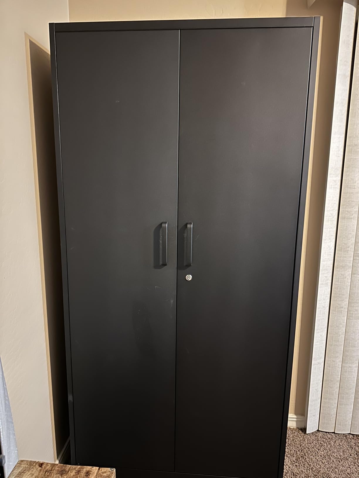 Letaya Metal Storage Cabinets with Lock Doors,Tall Locker Organizer Steel Garage Cabinets, 5 Adjustable Layers Shelves for Home, Office, Warehouse,Tool,Industrial(Black) customer photo 2