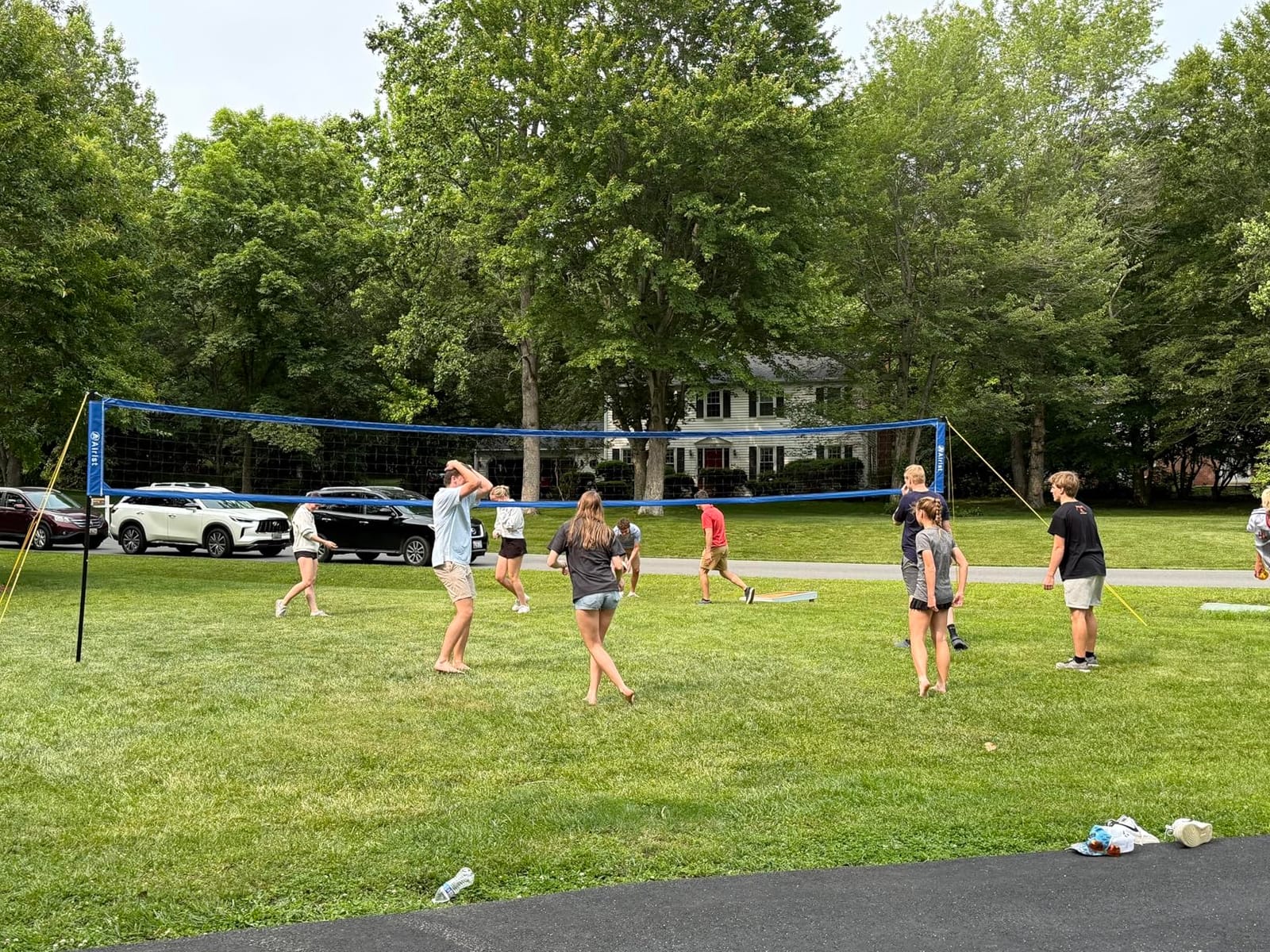 Heavy Duty Volleyball Net Outdoor with Steel Anti-Sag System, Adjustable Aluminum Poles, Professional Volleyball Nets Set for Backyard and Beach, Volleyball and Carrying Bag customer photo 2