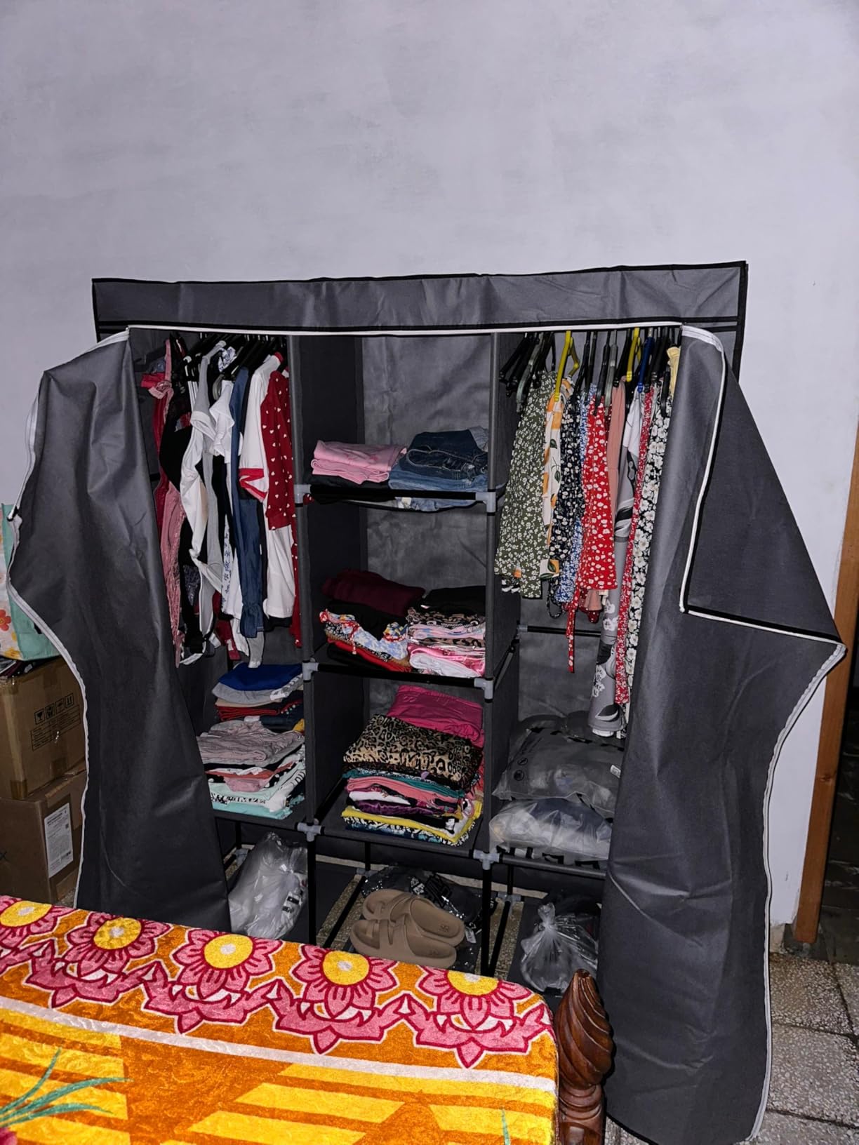 Portable Closet, Bedroom Wardrobe Closet for Hanging Clothes customer photo 1