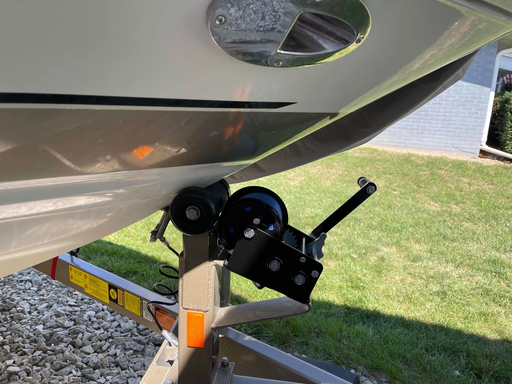 Boat Trailer Winch Hand Winch 3500lbs with 33ft (10m) Polyester Strap customer photo 2