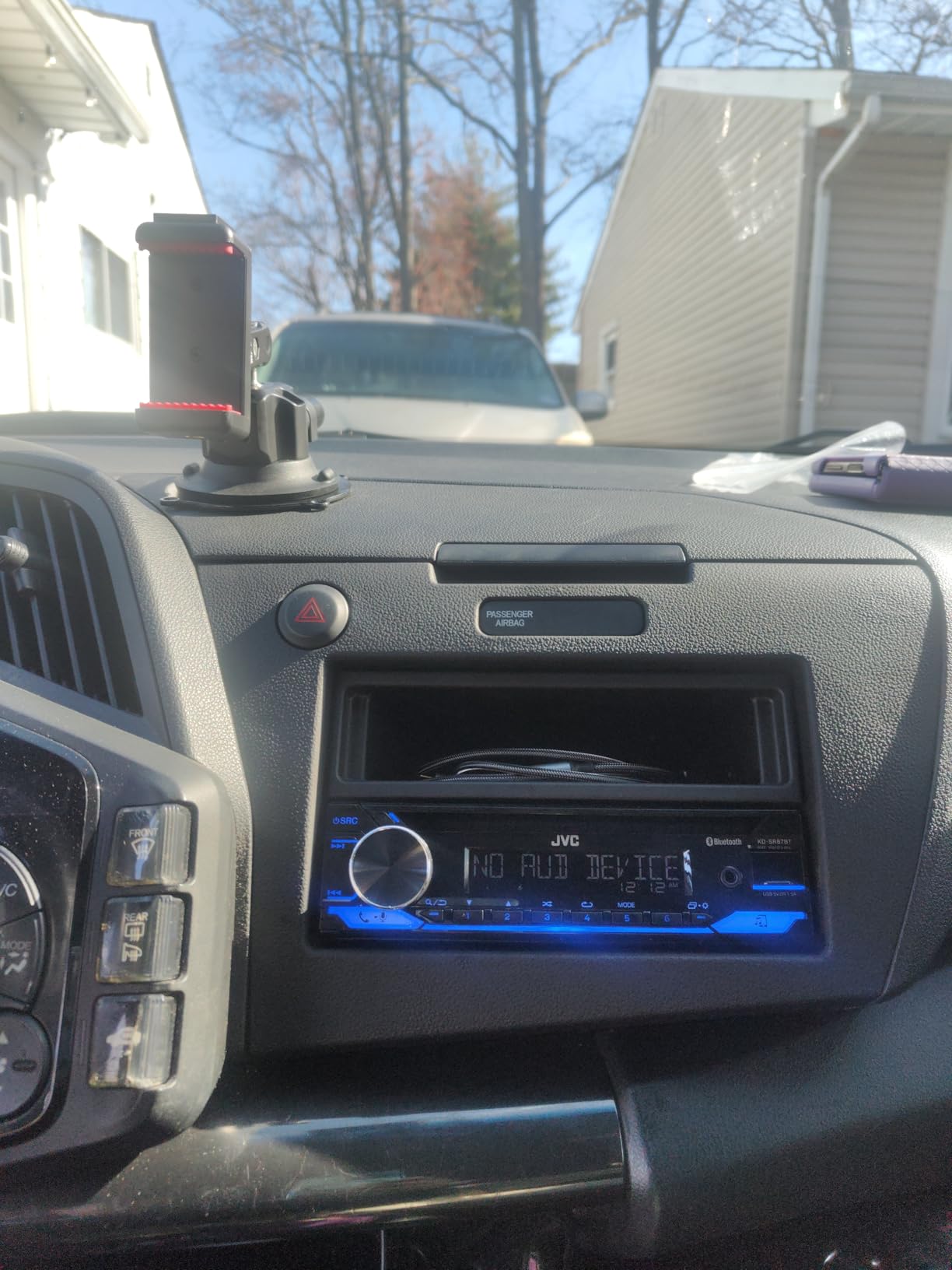 JVC KD-SR87BT Single DIN Car Stereo with CD Player & Bluetooth, 200W Digital Stereo Receiver, Dual Phone Connection, 13-Band EQ, AM/FM Radio, 1.5A USB & AUX, High Contrast LCD, Spotify Control customer photo 1