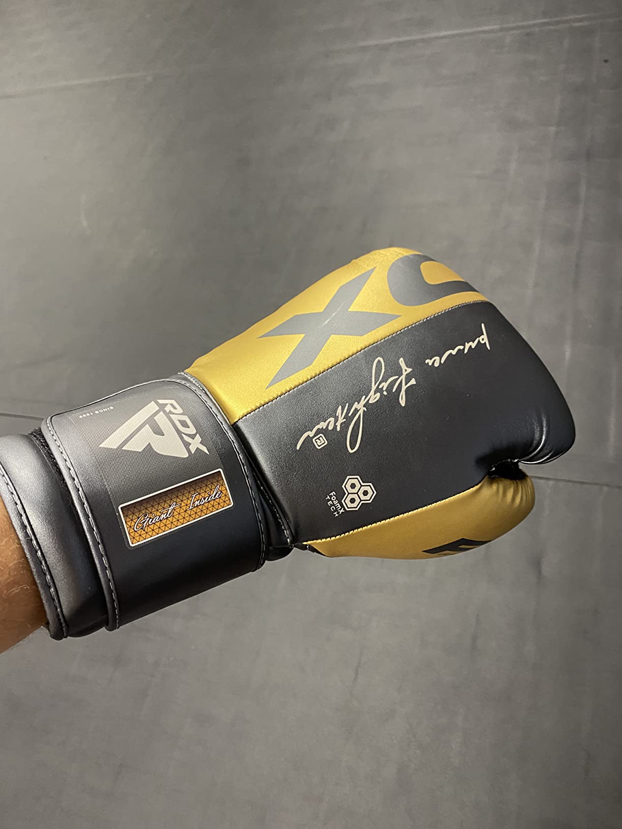 RDX Boxing Gloves, Maya Hide Leather Training Gloves for Muay Thai, Kickboxing, Sparring, Punch Bag, Punching Bag, Kickboxing Gloves, Martial Arts Training, Home Gym, Men, Women, 8 10 12 14 16 oz customer photo 2