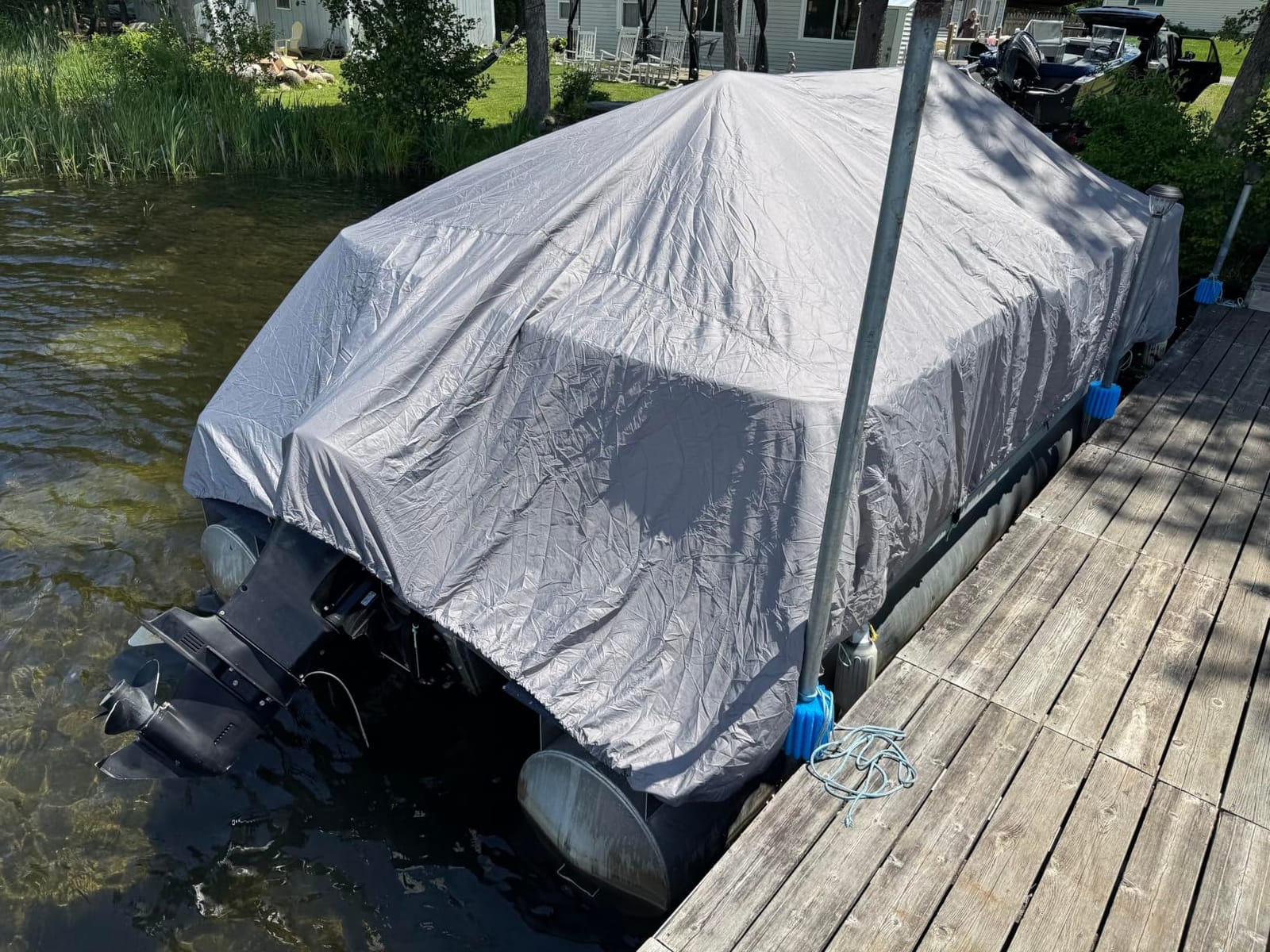 Solim 22-24FT Pontoon Boat Cover, 1200D Heavy Duty Waterproof, UV Resistant customer photo 1