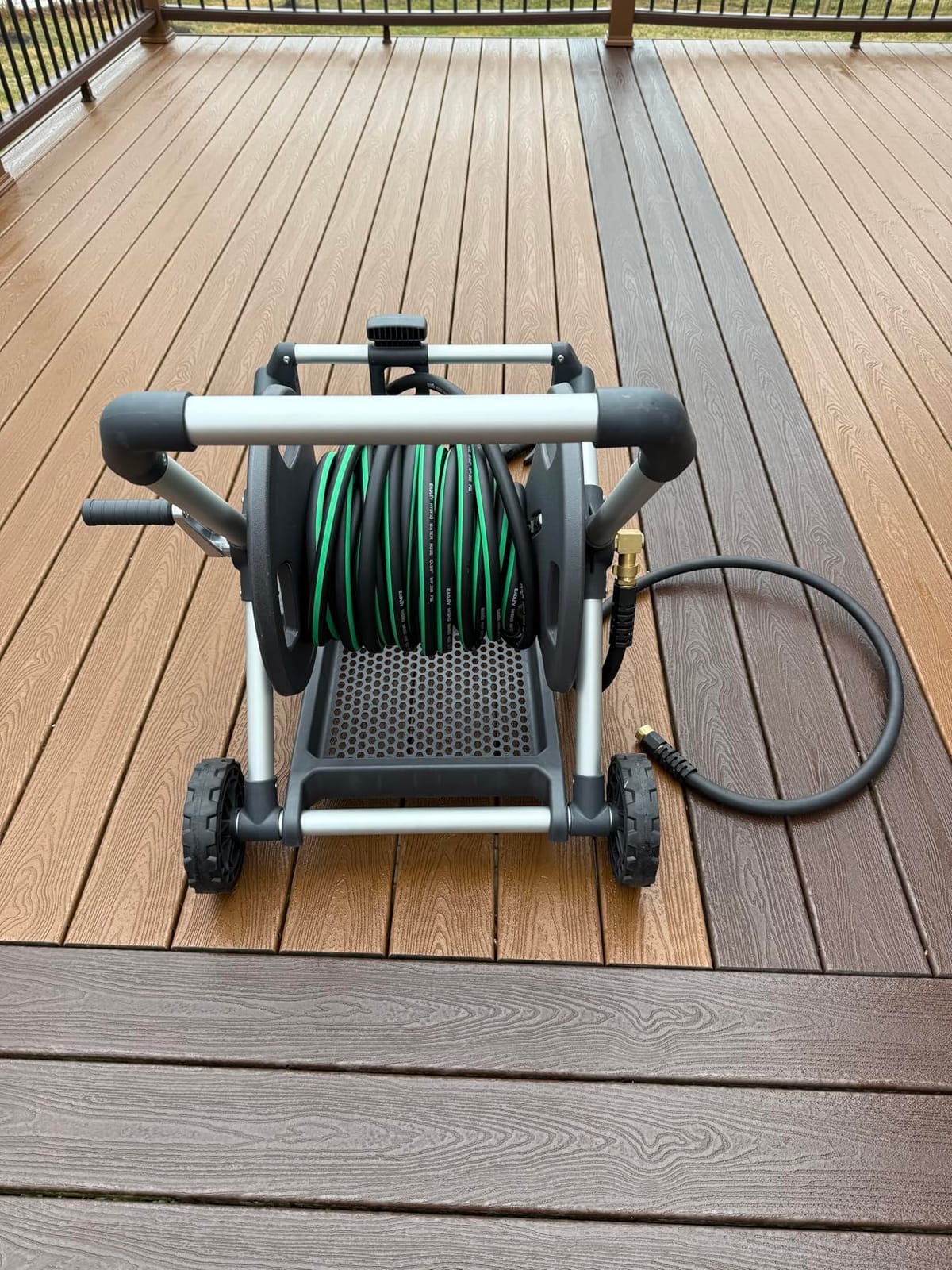 Gorilla GRS-200H Aluminum Garden Hose Reel, 200 Ft, No-Leak Brass Fittings customer photo 1