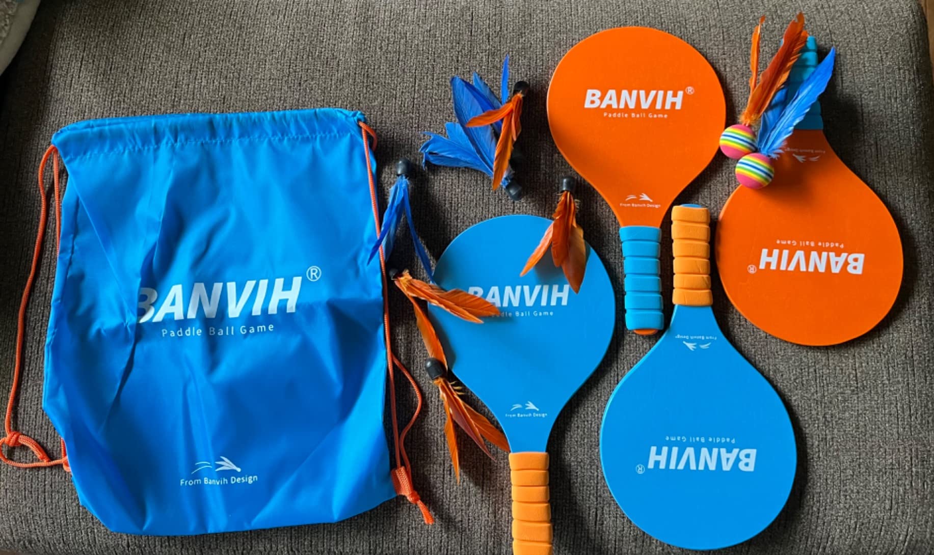 Banvih 4-Racket Badminton Set - Outdoor Beach Yard Camping Games for Family customer photo 2