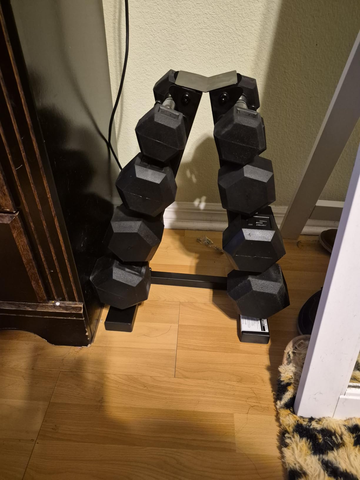 CAP Rubber Coated Dumbbell Weight Set with Vertical Rack | 100 lb, 150 lb, and 210 lb Options customer photo 1
