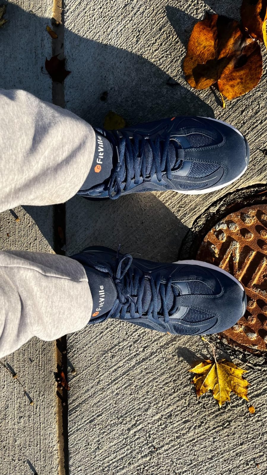 FitVille Wide Basketball Shoes for Men with Flat Feet Extra Wide High-top Sneakers with Ankle Support customer photo 2