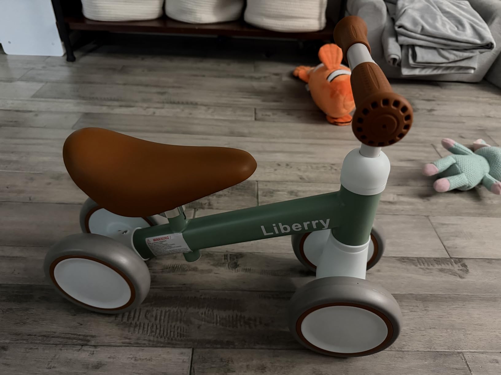 Liberry Baby Balance Bike Ride Toy for 1 2 Years Old Adjustable Seat, Green customer photo 2