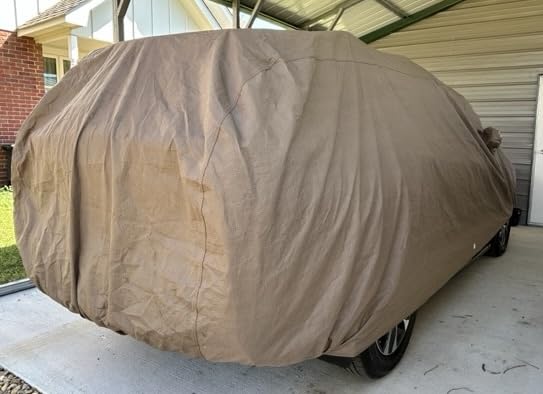 Tecoom Sport Car Cover Waterproof UV-Proof Windproof for All Weather Indoor Outdoor Mirror Pockets Fit 183-193 Inches Length Coupe/Convertible/Sport Car Fit for Ford Mustang, Chevy Camaro etc. customer photo 1