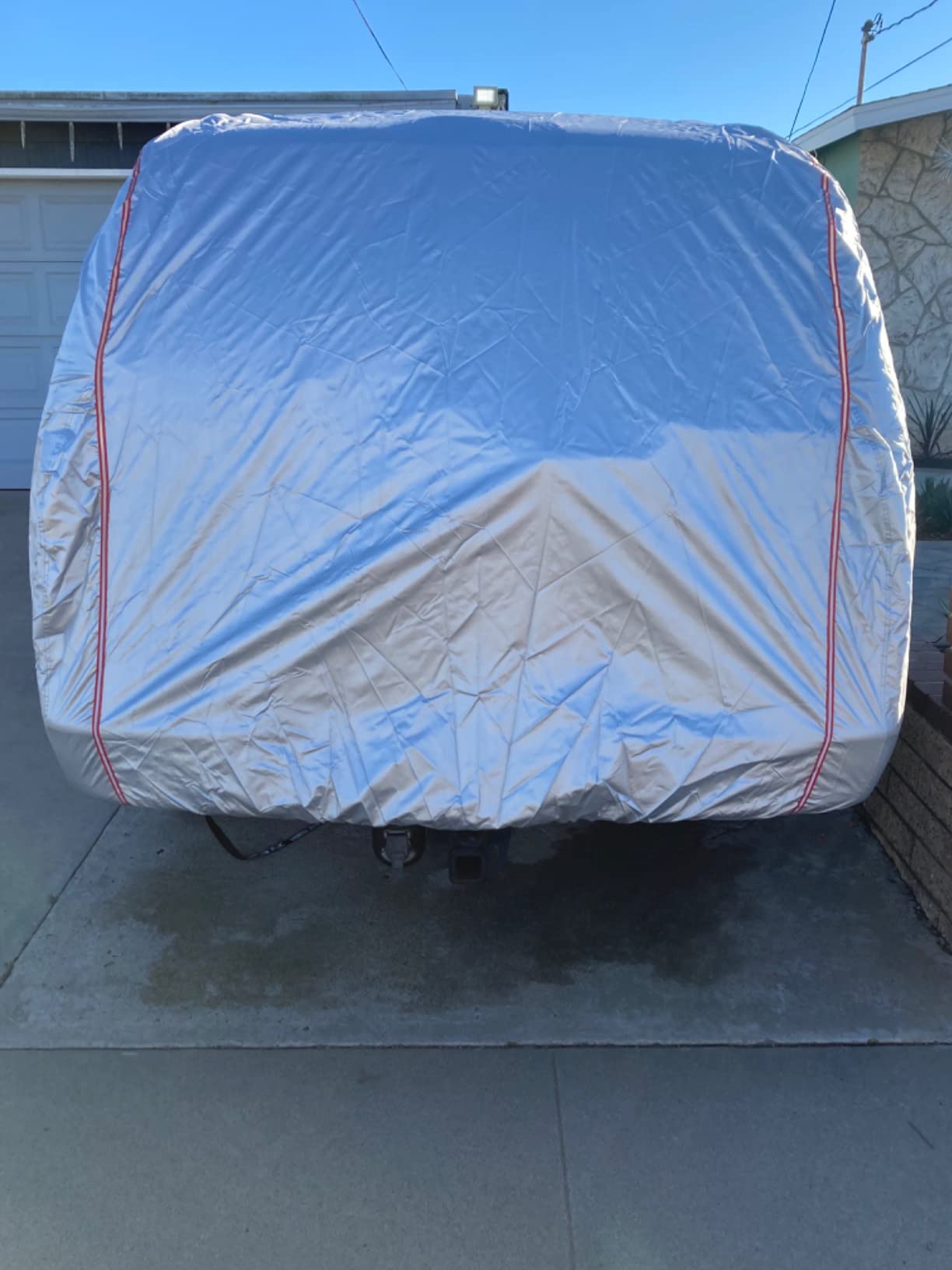 Tecoom Sport Car Cover Waterproof UV-Proof Windproof for All Weather Indoor Outdoor Mirror Pockets Fit 183-193 Inches Length Coupe/Convertible/Sport Car Fit for Ford Mustang, Chevy Camaro etc. customer photo 2
