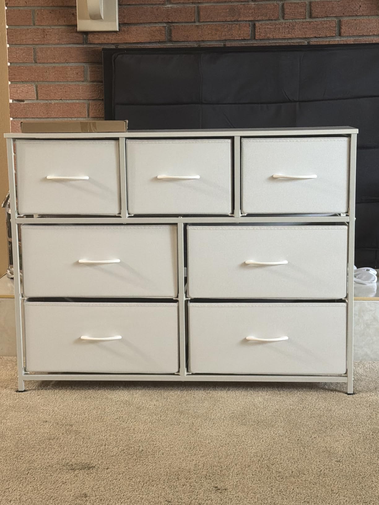 WLIVE Dresser for Bedroom, 7 Drawers, TV Stand, White customer photo 1