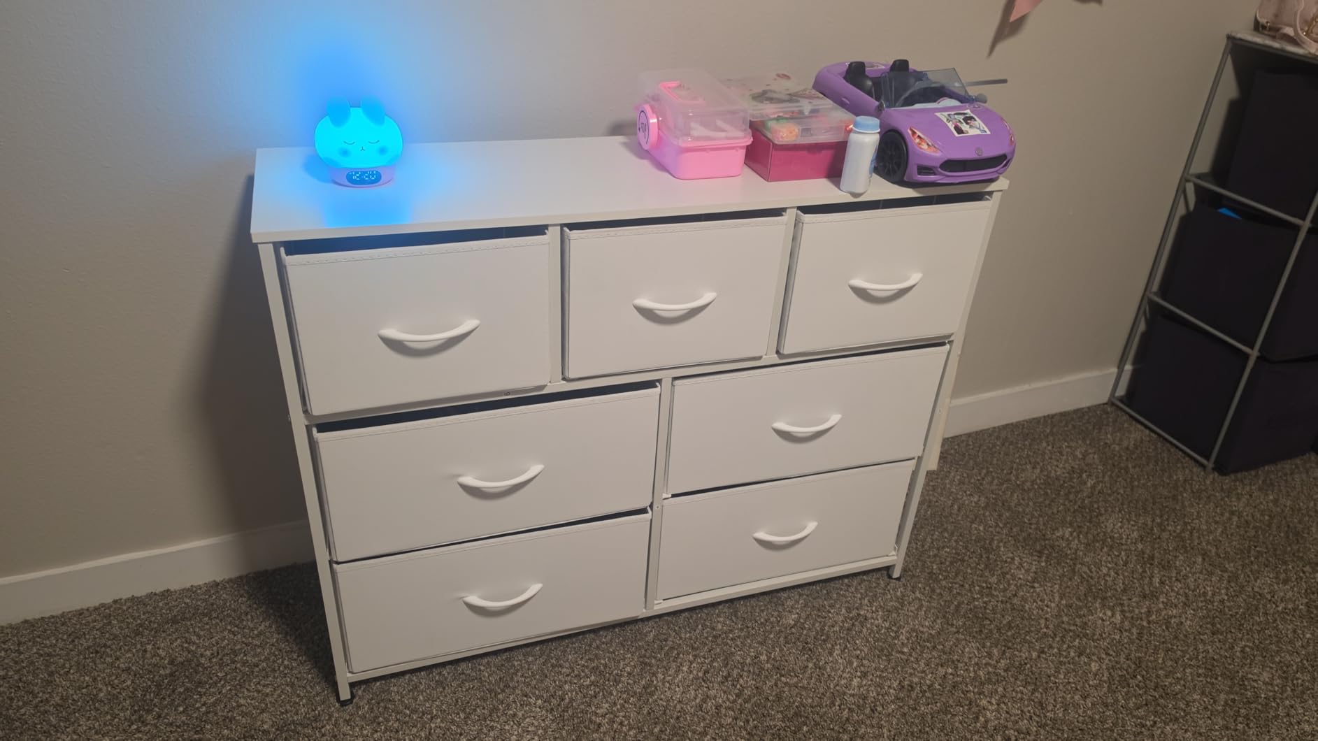 WLIVE Dresser for Bedroom, 7 Drawers, TV Stand, White customer photo 2