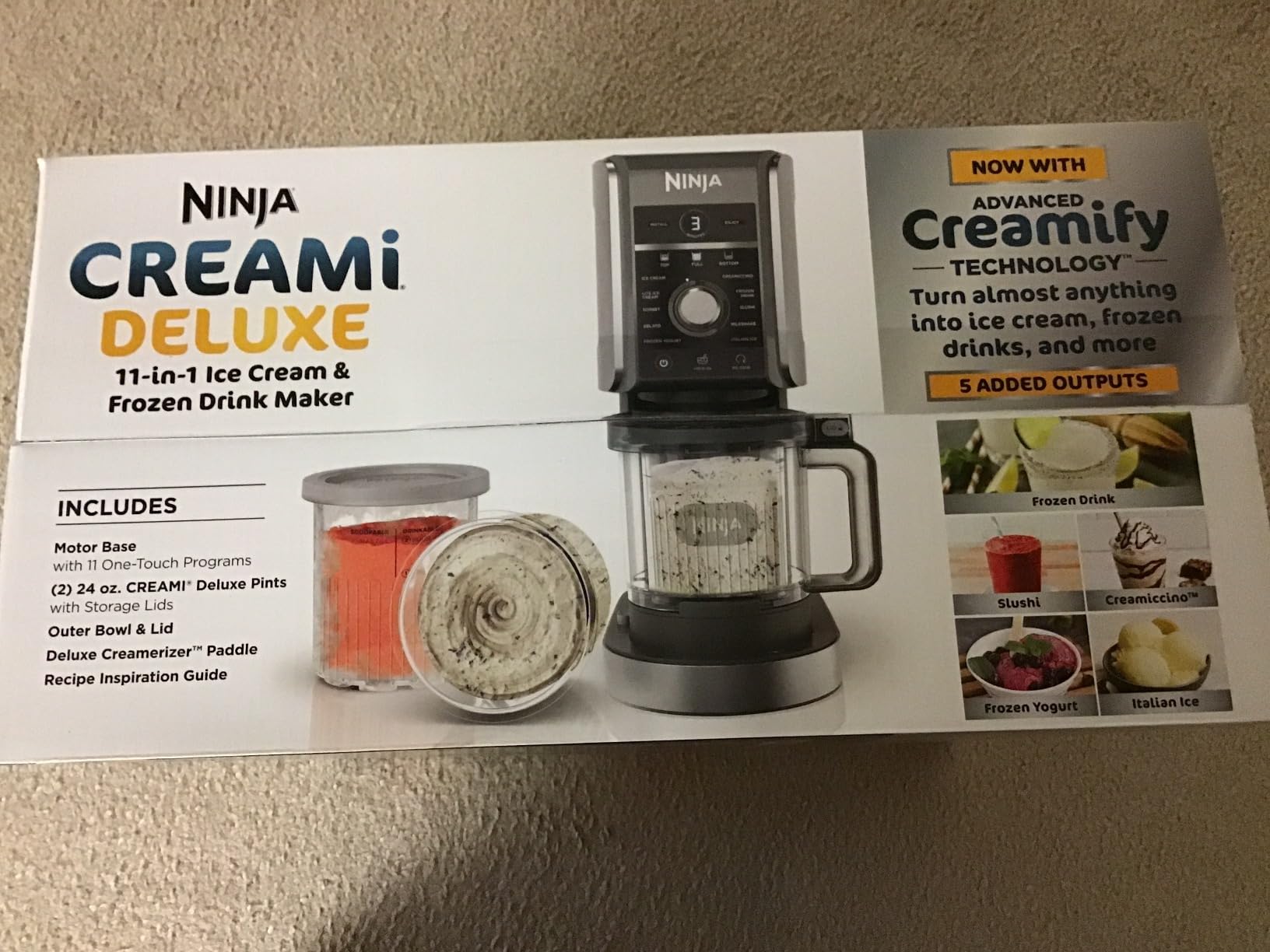 Ninja NC501 CREAMi XL Deluxe 11-in-1 Ice Cream and Frozen Treat Maker, with 2 XL Family Size Pint Containers customer photo 1