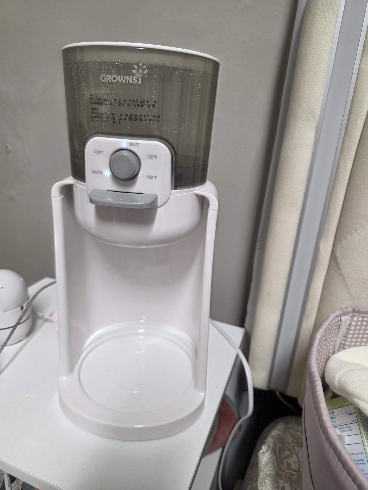 Grownsy Instant Baby Bottle Warmer with Night Light, Precise 4-Temp Control customer photo 2