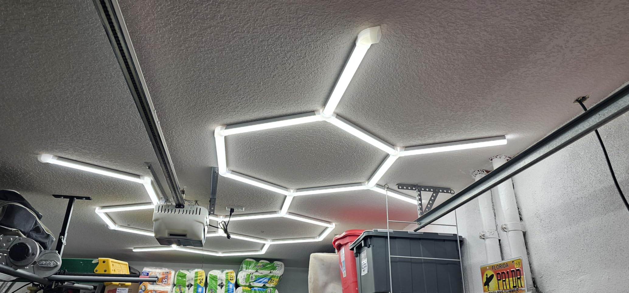 LZHOME Hexagon 5000K LED Garage Lights: 25 Pack Updated 1.31-inch Wider Size,26300LM Super Bright Hex Lighting Ceiling LED Shop Light for Garage, Car Detailing, Workshop, Warehouse, Gym, Basement customer photo 2