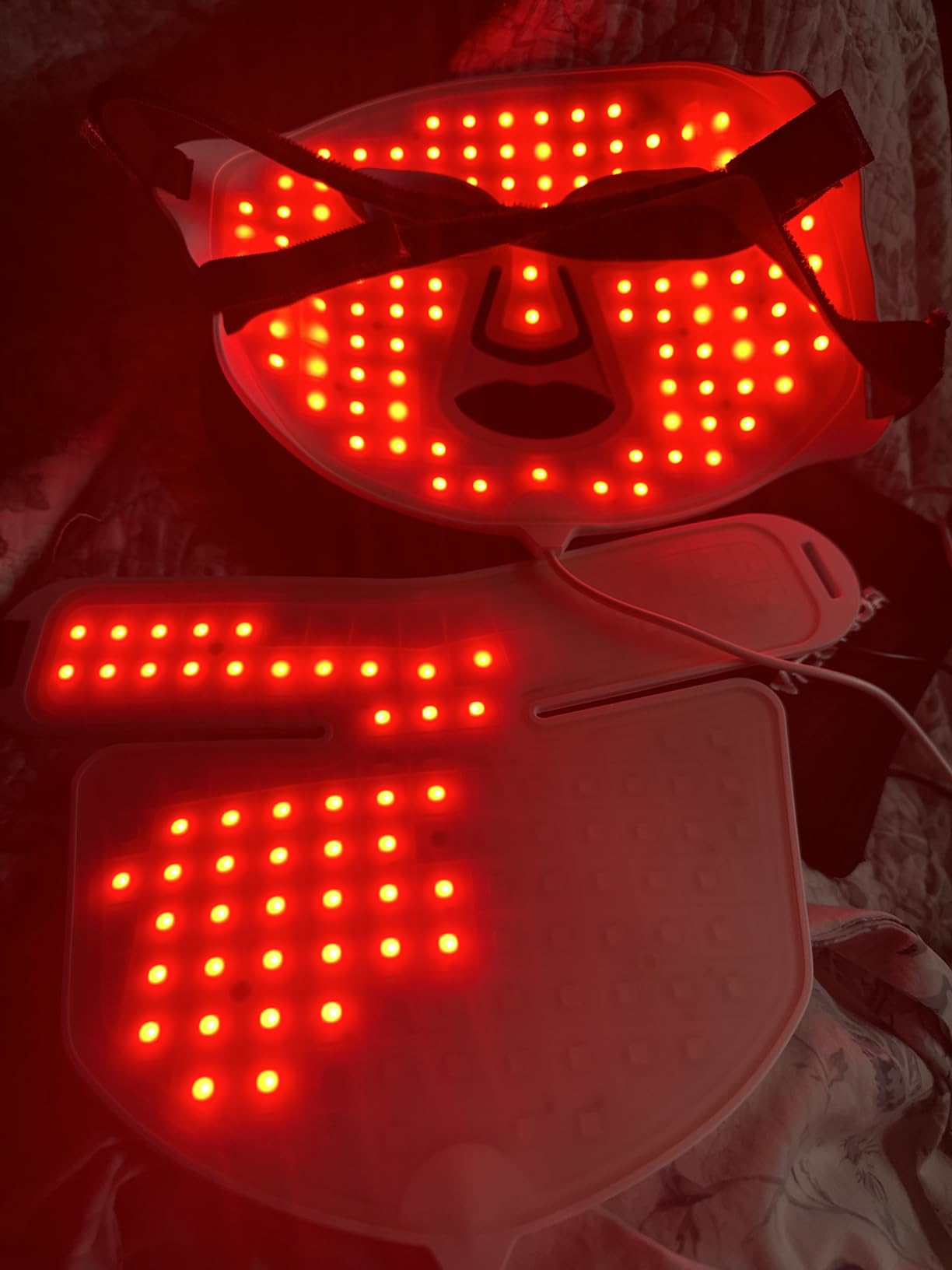 Nourished Bodynskin LED Light Therapy Face & Neck Mask - Facial Skin Care Device - 7 Colors Red & Blue - Rejuvenation, Anti-aging Product for Wrinkles customer photo 1